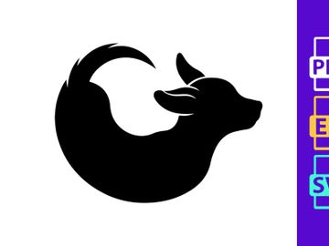 Stylized bull or ox silhouette logo preview picture