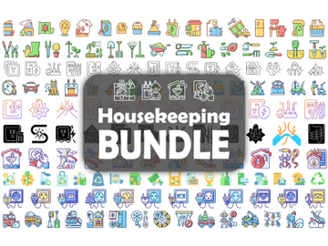 Housekeeping icons bundle preview picture