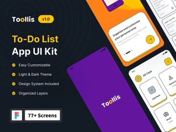 Toollis - To - Do List App UI Kit preview picture