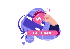 cashback coupon icon flat Illustration for 50% off get vouchers discounts