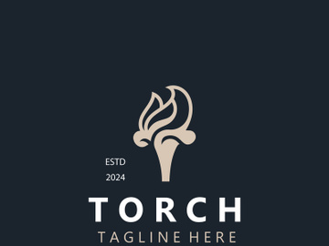 Torch logo Graphic, Olympics flame Modern Design Element simple minimalist preview picture