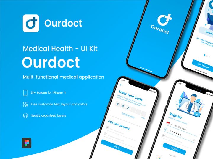 Ourdoct - Medical Health Mobile UI Kit
