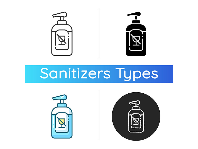 Alcohol free sanitizer icon
