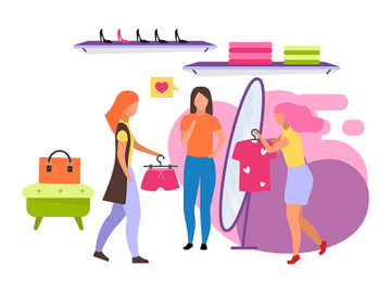 Clothing store flat vector illustration preview picture