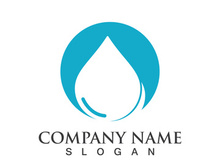 Blue water drop vector logo icon illustration images