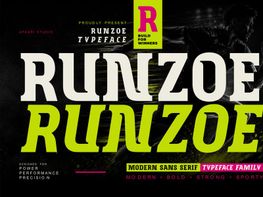 Runzoe – Modern Sans Serif Display Typeface preview picture