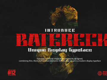 Batereck - Unique Display Typeface preview picture
