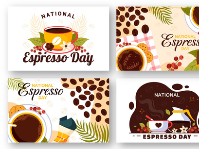 11 National Espresso Day Illustration