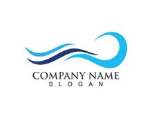 Wave water beach logo