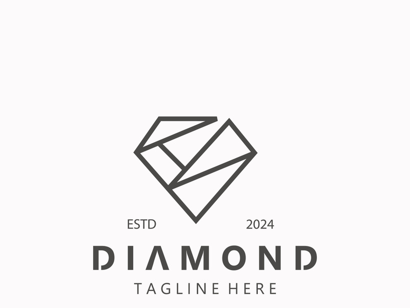 Diamond jewelry Logo, jewelry shop business identity, emblem, creative design