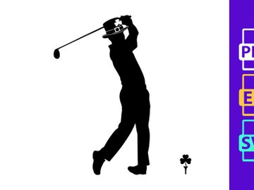 Golfer Lephrechaun Silhouette preview picture