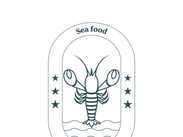 Vintage lobster logo preview picture