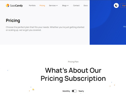 SaaSCandy Free Nextjs Website Template