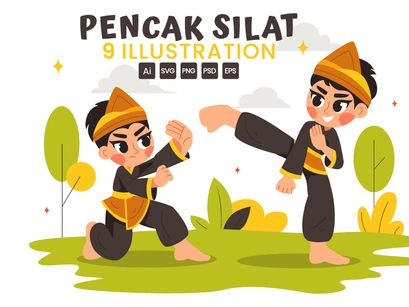 9 Pencak Silat Sport Illustration