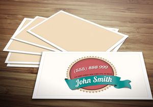 Light Vintage Business Card Template