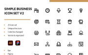 Simple Business Icon Set V2