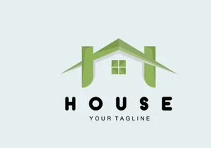 Home Design Logo, Building Logo, Property And Construction Company Icon