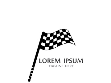 Creative and modern racing flag logo design. preview picture