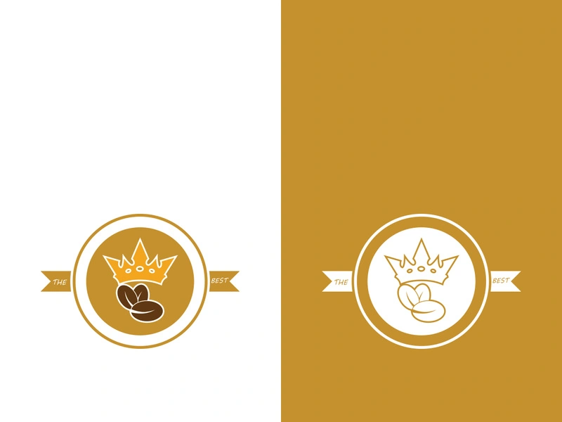 Coffee bean icon vector illustration template