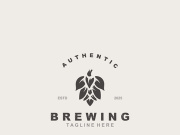 Brewery logo craft beer template design emblems beer cafe, bar, brewing company illustration