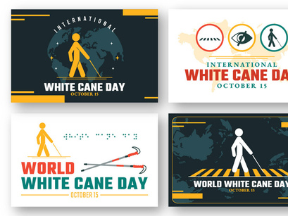 10 International White Cane Day Illustration