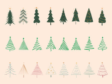 Christmas Pine Tree silhouette preview picture