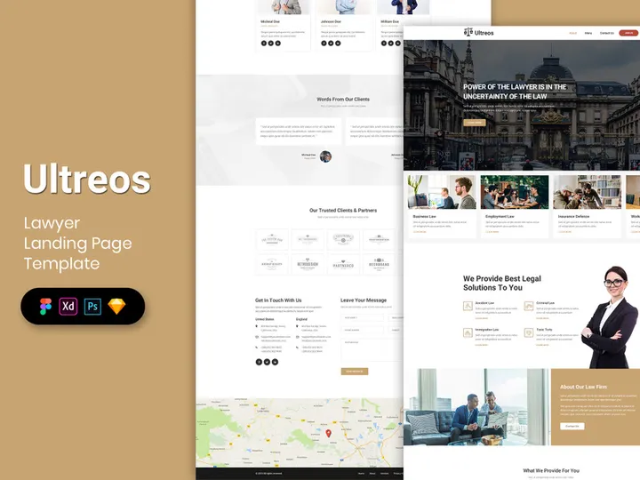 Lawyer Landing Page Template