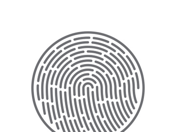 Digital fingerprint vector illustration logo icon preview picture
