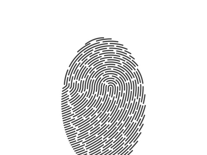 Digital fingerprint vector illustration logo icon