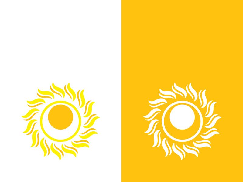 Sun vector illustration icon logo template design
