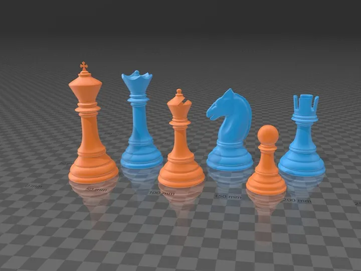 Classic Chess Set Pieces - 3D Printable Model