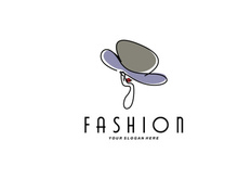 Women's Hat Logo Design Illustration Fashion beauty accessories, and product brand care