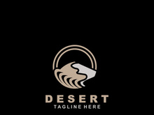 Desert or sahara wilderness logo outdoor adventure emblems, badges patches design