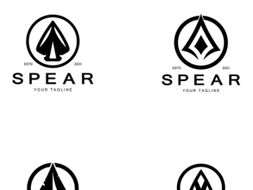 Spear logo icon vector illustration design.Head spear logo vintage illustration design vector preview picture