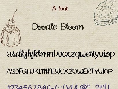Doodle Bloom - hand-drawn sketch font