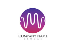 Sound wave equalizer logo vector