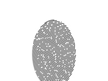 Digital fingerprint vector illustration logo icon