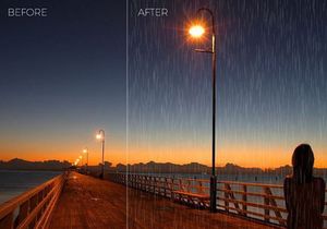 12 Falling Rain Overlays