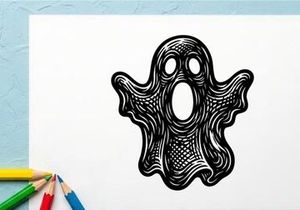 Ilustrasi seni garis burung hantu hitam putih bentuk siluet