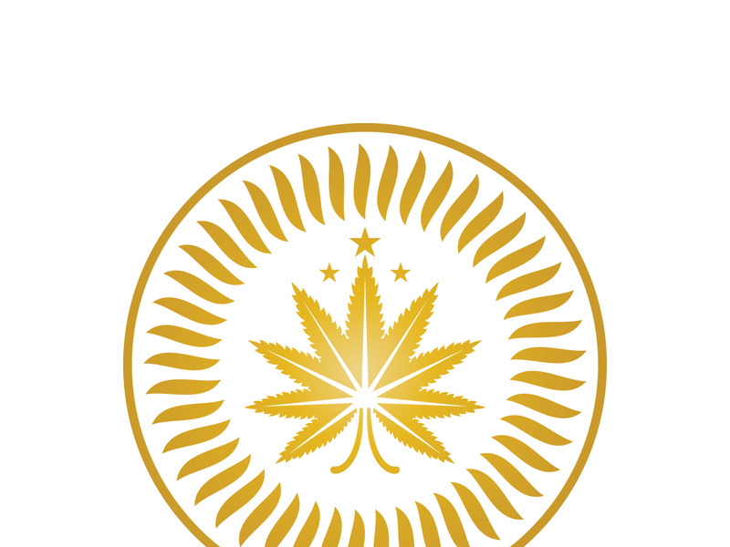 Mariuhana leaf symbol, marijuana or hemp icon, cannabis medical sign, weed drug vector illustration