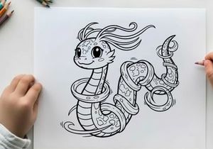 Cute cartoon dragon baby holding pacifier vector illustration