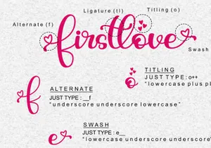 Firstlove - Modern Calligraphy Font