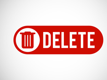 7 Pages Delete button trash can, bin symbol. Delete web icon vector illustration