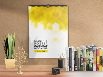Monthly Poster Calendar Mockups 18×24 Size preview picture