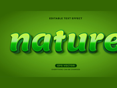 Bundle Natural editable font effect text vector