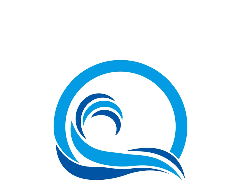 Wave beach vector illustration design logo