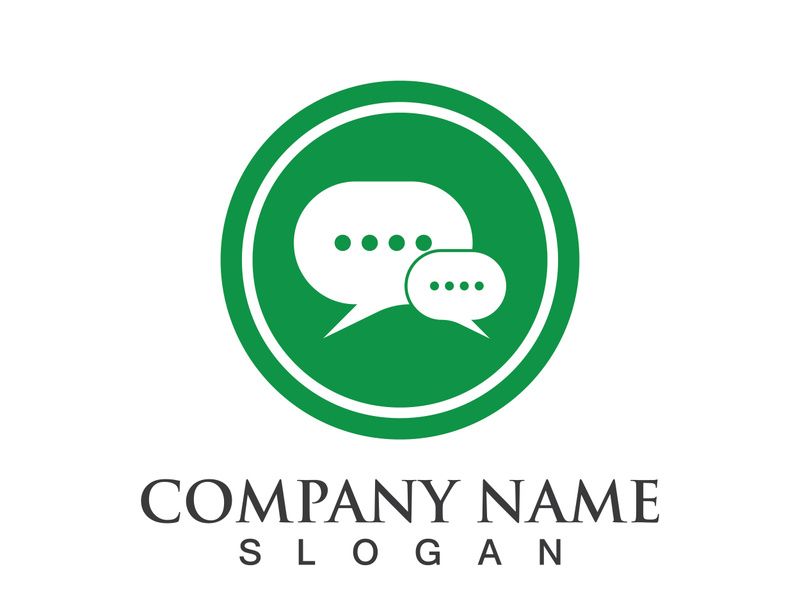 Speech bubble icon logo template vector illustration