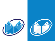 Digital book logo technology vector icon design