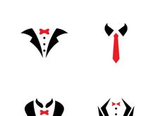 Tuxedo man logo and symbols template
