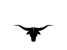 Bull head horns logo design.